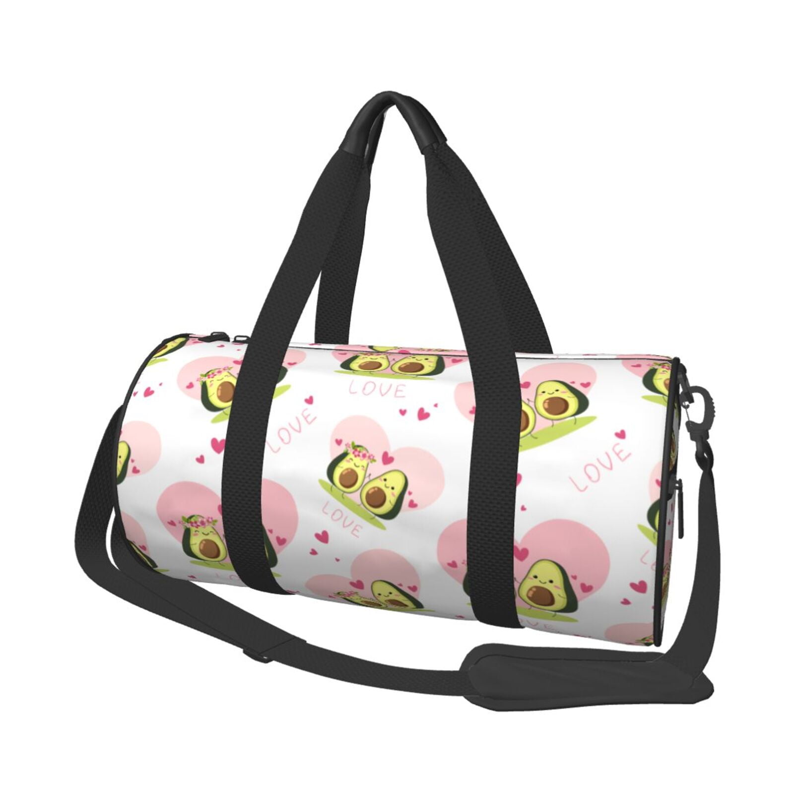Vsdgher Avocado Lovers 45L Foldable Duffel Bag, Sports Gym Bag,Overnight Bag, Portable Weekender Bag for Airplanes