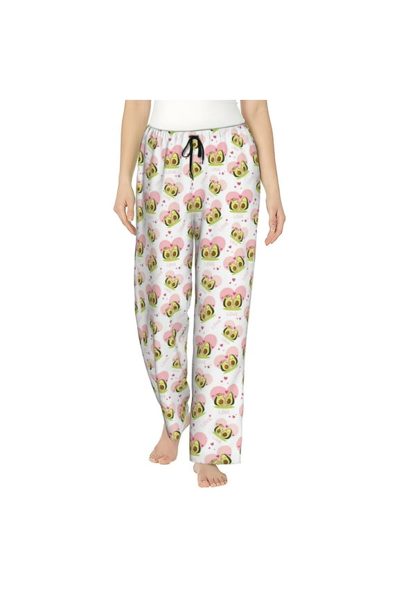 Avocado Lovers Women’s Womens Pajama Pants, Lounge Wide Leg PantsLounge Pants,Sleep Bottoms, Lounge for Women-Large