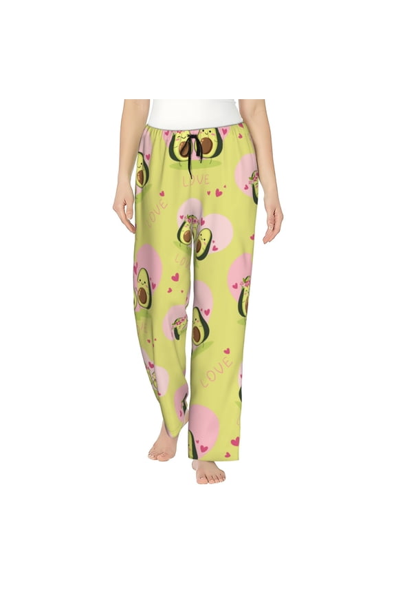 Avocado Lovers Women’s Womens Pajama Pants, Lounge Wide Leg PantsLounge Pants,Sleep Bottoms, Lounge for Women-Small