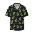thumbnail image 1 of Vsdgher Avocado Print Men's Wrinkle Free Untucked Cuban Shirt Business Casual Button Down Shirts Short Sleeve Shirt, 1 of 1
