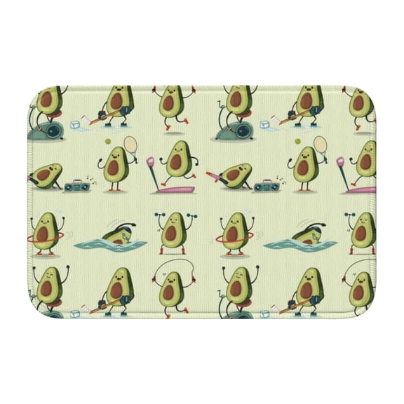 Vsdgher Avocado for Exercise Hem Mat 40x60 - Multipurpose Doormat for Indoor & Outdoor Use - Welcome Your Guests with our Entrance Mat