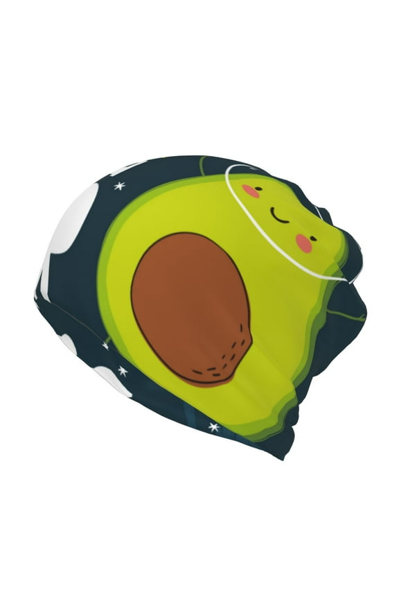 Avocado in Space1 Slouchy Beanie Hat for Men/Women, Skull Cap Chemo Cap Night Sleeping Cap