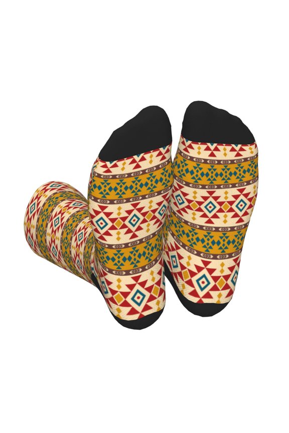 Aztec Unisex Crew Socks Lightweight Breathable Ventilation Ankle Socks, Mid-calf socks for Daily