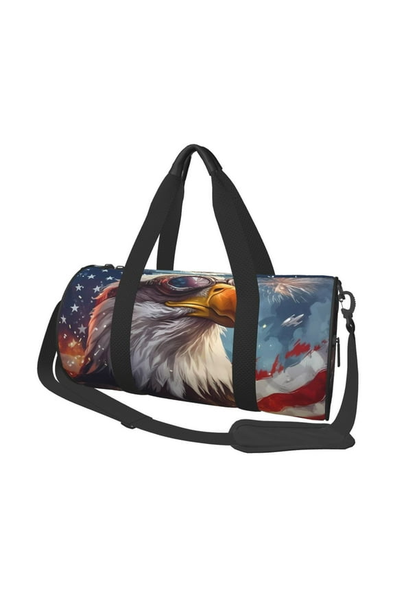 Bald Eagle Pilot 45L Foldable Duffel Bag, Sports Gym Bag,Overnight Bag, Portable Weekender Bag for Airplanes