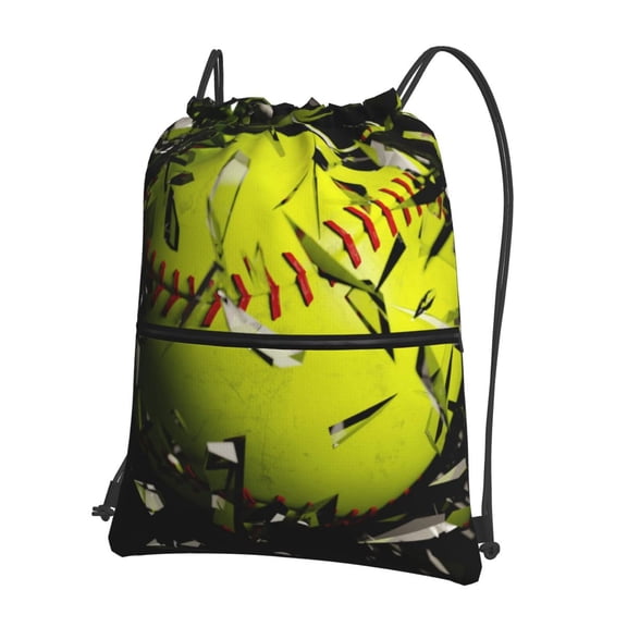 Vsdgher Ball Drawstring Backpack Water Resistant String Bag Sports Sackpack Gym Sack for Men Women