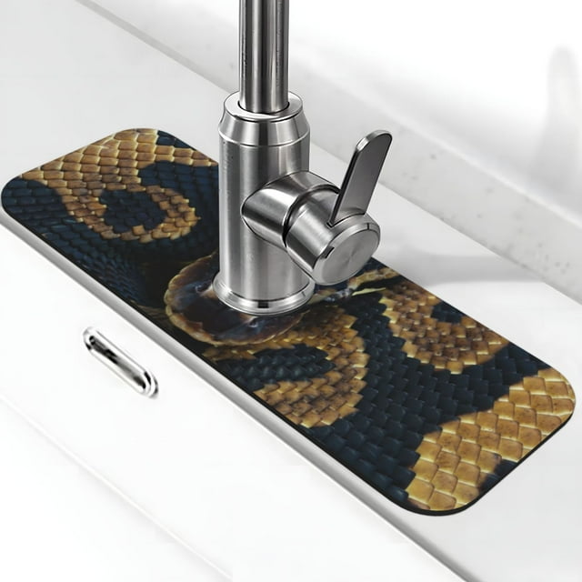 Vsdgher Ball Phyton Snake Kitchen Sink Splash Guard Faucet Mat 1 PC