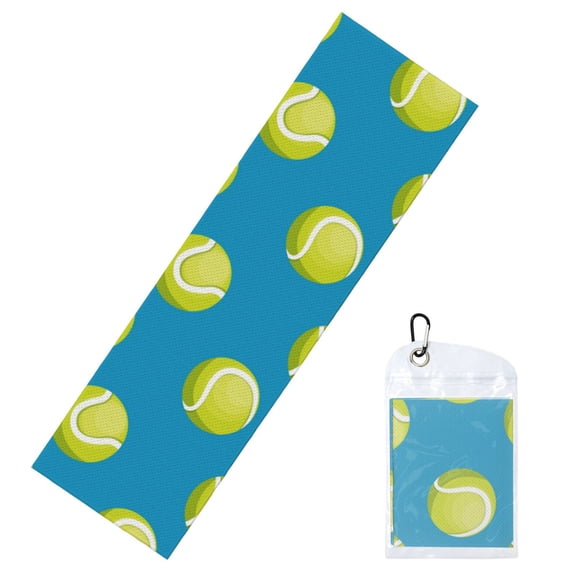 Vsdgher Ball Tennis Cooling Towel (40"x12"), Soft Breathable Chilly Towel, Ice Towel, Microfiber Towel for Sport, Workout & More Activities