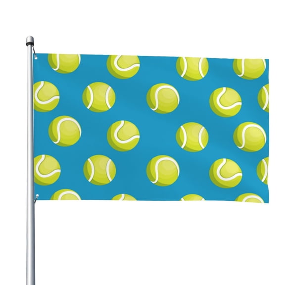 Vsdgher Ball Tennis Print Outdoor Decorative Flag 4x6ft, Suitable for outdoor decoration, can be hung indoors, on outdoor lawns, balconies, parties