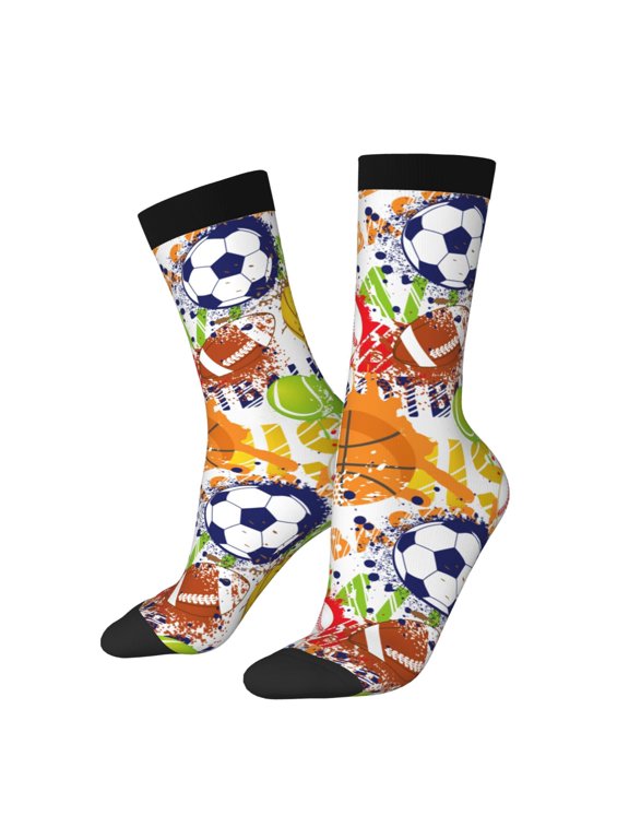 Balls Crew Socks for Men & Women, Breathable Casual Athletic Ankle Socks