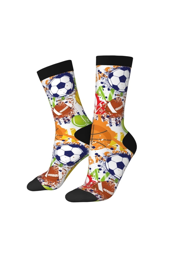 Balls Crew Socks for Men & Women, Breathable Casual Athletic Ankle Socks