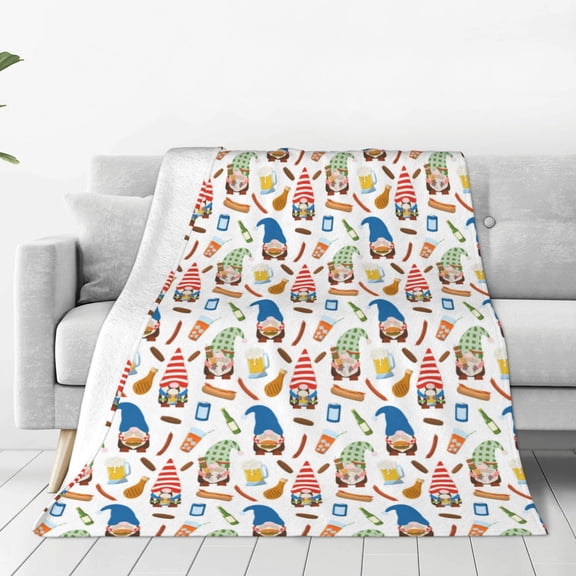 Vsdgher Barbecue Gnomes Ultra-Soft Micro flannel Blanket Throw Blankets for Couch Sofa, Bed (4 sizes)-40"x30"