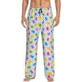 thumbnail image 1 of Vsdgher Bear And Polka Dot Print Mens Pajama Pants Sleep & Lounge Pants, PJ Bottoms With elastic waistb and Pockets, 1 of 5