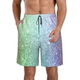 thumbnail image 1 of Vsdgher Beautiful Glitter Men's Beach Shorts, Surfing shorts, Swim trunks, Quick Dry Swim Trunks for Surfing Beach Fun -Large, 1 of 6