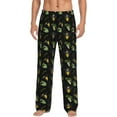 thumbnail image 1 of Vsdgher Bee Floral Print Mens Pajama Pants Sleep & Lounge Pants, PJ Bottoms With elastic waistb and Pockets, 1 of 5