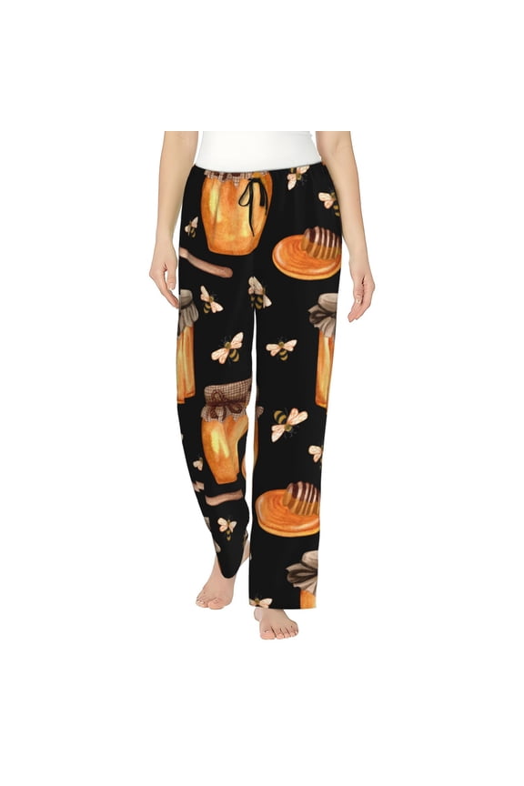 Bee and Honey Women’s Womens Pajama Pants, Lounge Wide Leg PantsLounge Pants,Sleep Bottoms, Lounge for Women-X-Large
