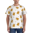 thumbnail image 1 of Vsdgher Beer Print Men's Dry Fit Mesh Athletic Shirts Moisture Wicking Tennis T-Shirt Tops, 1 of 9