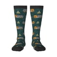 thumbnail image 1 of Vsdgher Big Machine Print Thigh High Socks Extra Long Stretchy Sock Women Over Knee High Opaque Stocking Daily Wear, 1 of 5