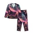 thumbnail image 1 of Vsdgher Bird 1 Pajamas Set Long Sleeve Sleepwear Womens Button Down Nightwear Pj Sets-Small, 1 of 7
