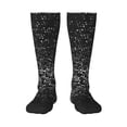 thumbnail image 1 of Vsdgher Black And White Dotted Print Thigh High Socks Extra Long Stretchy Sock Women Over Knee High Opaque Stocking Daily Wear, 1 of 5