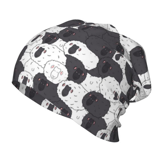 Vsdgher Black And White Sheeps Toddler Beanie Baby Boys Girls Beanies Kids Winter Hats Children Knit Warm Caps