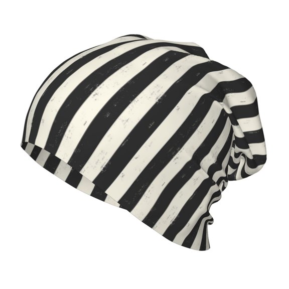 Vsdgher Black And White Thick Stripes Toddler Beanie Baby Boys Girls Beanies Kids Winter Hats Children Knit Warm Caps