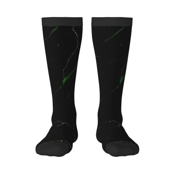 Vsdgher Black Marble Knee Socks, High Socks Long Stretchy Sock Women Knee High Stocking, Long Socks for Women