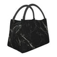 thumbnail image 1 of Vsdgher Black Marble Texture Abstract Print Insulated Reusable Bags with Sturdy Zipper and Handles, Foldable Totes for Hot or Cold Food Bring or Delivery, 1 of 8