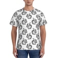 thumbnail image 1 of Vsdgher Black Squirrel Print Men's Dry Fit Mesh Athletic Shirts Moisture Wicking Tennis T-Shirt Tops, 1 of 9