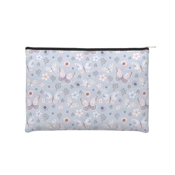 Vsdgher Blue Butterfly DuPont paper portable toiletry bag for Women&Men Camping Outdoor Tent Home Office,Hanging Hook, Water-resistant Makeup Cosmetic Bag