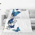 thumbnail image 1 of Vsdgher Blue Flying Butterflies Ultra-Soft Micro flannel Blanket Throw Blankets for Couch Sofa, Bed (4 sizes)-50"x40", 1 of 7