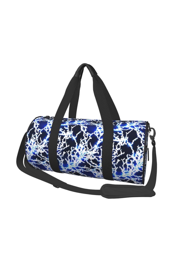 Blue Lightning2 45L Foldable Duffel Bag, Sports Gym Bag,Overnight Bag, Portable Weekender Bag for Airplanes