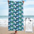 thumbnail image 1 of Vsdgher Blue Lotus Flower Microfiber Ultra Soft Highly Absorbent Bath Towel, Quick Drying Towels for Body, Sport, Yoga, SPA, Fitness-27.5"x55", 1 of 8
