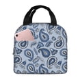 thumbnail image 1 of Vsdgher Blue Paisley Pattern Vintage Lunch Bag, Lunch Box for Women Adult Men, Lunch Tote Insulated Cooler Lunch Container for Work/Office/Picnic/Travel, 1 of 8