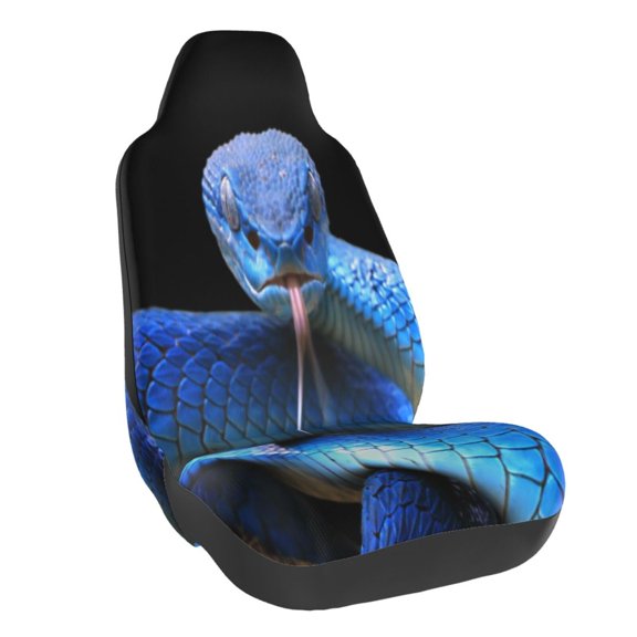 Vsdgher Blue Viper Snake for Automotive Seat Covers for Cars Trucks and SUVs, Universal Fit Anti-Slip Bucket Seat Protector for Cars,Vehicle Seat Protector for Front Seats