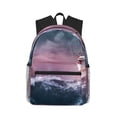 thumbnail image 1 of Vsdgher Boat Lighthouse Storm Waves Print Unisex Large Capacity Bookbag Schoolbag Casual Daypack for High School/College/Teens/Travel/Work, 1 of 8