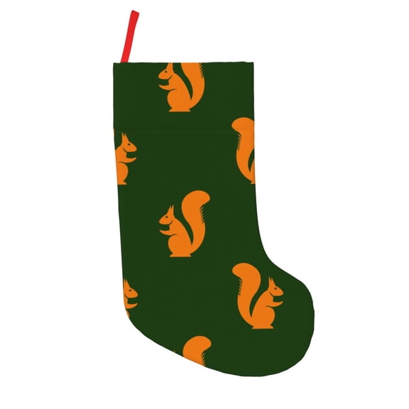 Vsdgher Bold Squirrel Silhouettes Christmas Stockings 18 inch Large Kids Stocking Bags Hanging Socks for Christmas Decor Decorations