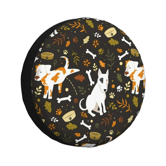 Vsdgher Bones And Leaves for Spare Tire Cover, Tire Wheel Protector Wheel Cover Fit for Truck,Trailer,RV,SUV,Camper and Most Vehicle-14 inch