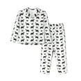thumbnail image 1 of Vsdgher Border Collie Dog Pajamas Set Long Sleeve Sleepwear Womens Button Down Nightwear Pj Sets-Large, 1 of 7