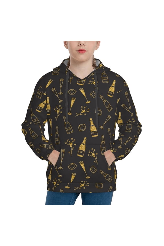 Bottles Hoodie Youth Classic Hooded Pullover Sweatshirts Essentials Hoodie for Children (s-xl)-Small