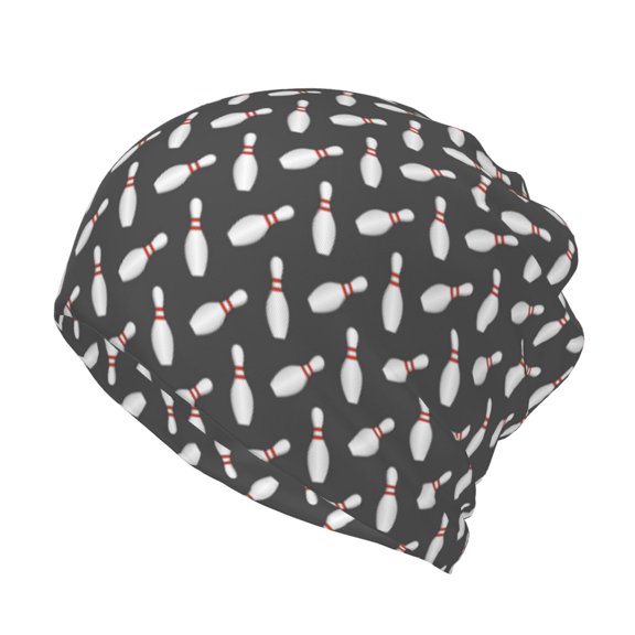Vsdgher Bowling Pins Slouchy Beanie Hat for Men/Women, Skull Cap Chemo Cap Night Sleeping Cap