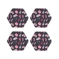 thumbnail image 1 of Vsdgher Breast Cancer Awareness1 Leather Coasters for Drinks, Durable Drink Coasters 4 Set for Tabletop Protection, Luxurious Home Décor and Housewarming Gift ( {designName})Hexagon, 1 of 6