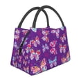 thumbnail image 1 of Vsdgher Bright Butterflies Print Insulated Reusable Bags with Sturdy Zipper and Handles, Foldable Totes for Hot or Cold Food Bring or Delivery, 1 of 8