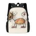 thumbnail image 1 of Vsdgher Brown Cat Cartoon Print Backpack for Women Men School Bookbag with Laptop Compartment for College Work Travel, Simple Fashion Casual Daypack, Fit 15" Laptop, 1 of 8