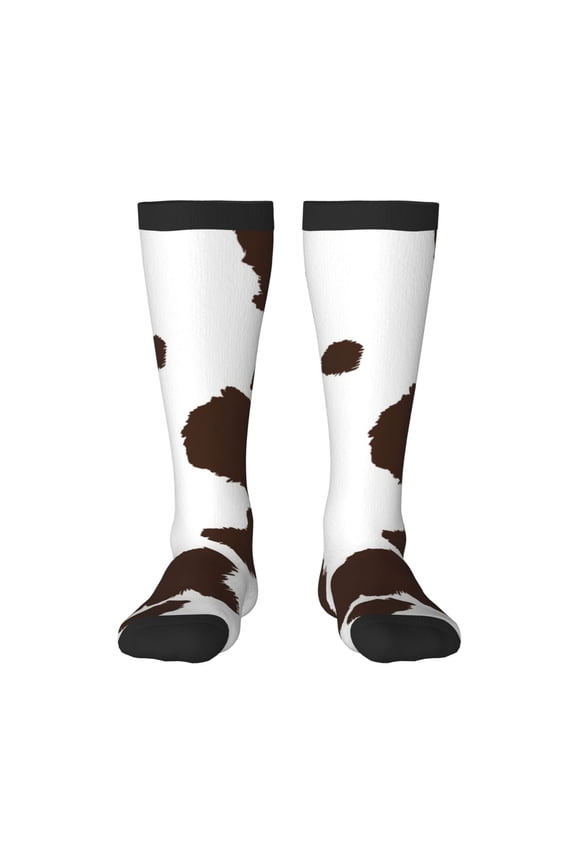 Brown Cow Knee Socks, High Socks Long Stretchy Sock Women Knee High Stocking, Long Socks for Women