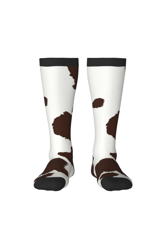 Brown Cow Knee Socks, High Socks Long Stretchy Sock Women Knee High Stocking, Long Socks for Women