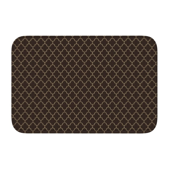 Vsdgher Brown Moroccan Trellis Hem Mat 40x60 - Multipurpose Doormat for Indoor & Outdoor Use - Welcome Your Guests with our Entrance Mat