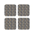 thumbnail image 1 of Vsdgher Bulldog And BONES Leather Coasters for Drinks, Durable Drink Coasters 4 Set for Tabletop Protection, Luxurious Home Décor and Housewarming Gift ( {designName})Square, 1 of 6