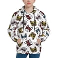 thumbnail image 1 of Vsdgher Bulldog Sunglasses Face Hoodie Youth Classic Hooded Pullover Sweatshirts Essentials Hoodie for Children (s-xl)-X-Large, 1 of 6