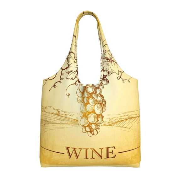 Vsdgher Bunch of Grapes Print canvas Tote Bag, Lightweight Cloth Bags, Suitable for shopping, groceries, travel