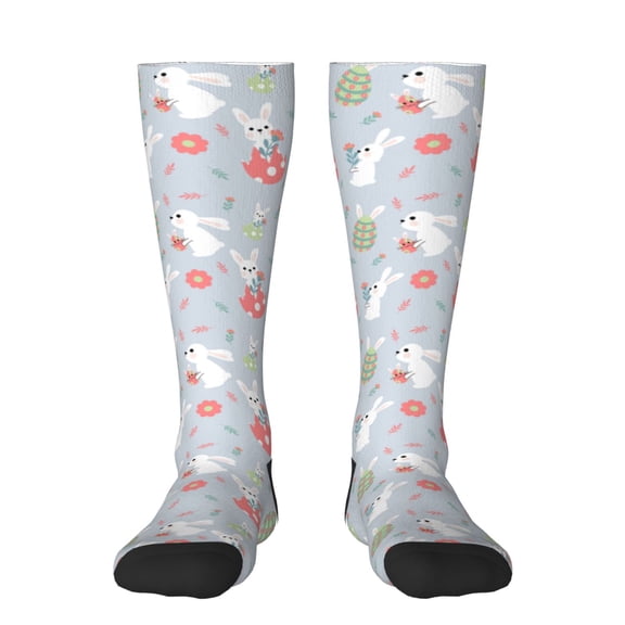 Vsdgher Bunny cartoon with easter Knee Socks, High Socks Long Stretchy Sock Women Knee High Stocking, Long Socks for Women